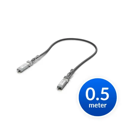 [NHU-DAC-SFP10-0.5M] Ubiquiti SFP+ Direct Attach Cable 10Gbps DAC Cable, 10Gbps Throughput Rate, 0.5m Length