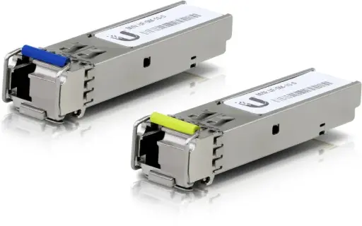 [NHU-UACC-OM-SM-1G-S] Ubiquiti UFiber1 Gbps Bidirectional Single-Mode SFP Module, 2-Pack, Up 3km Distance, Simplex LC Connector, No Fiber Cable