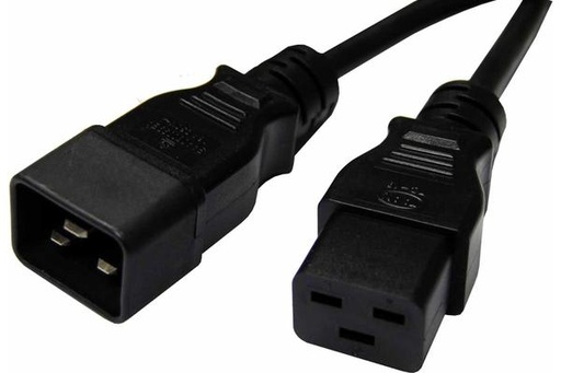 [CB8W-RC-3084-010] 8Ware 1m Power Extension Cable Lead 15A IEC C19 to IEC C20 Male to Female for UPS PDU PC Servers Rack-mount Power Distribution Units